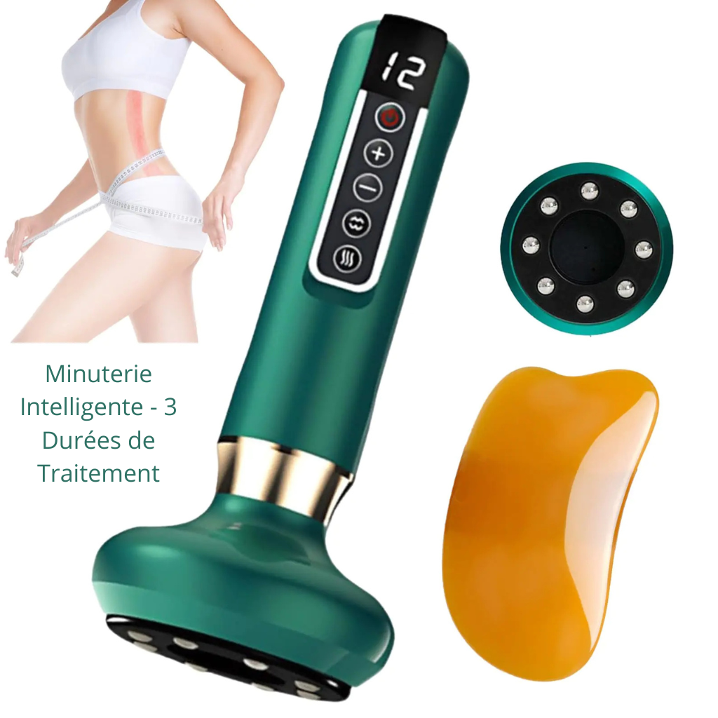 Masseur anti-cellulite électrique avec aspiration et billes d'acier pour drainage lymphatique