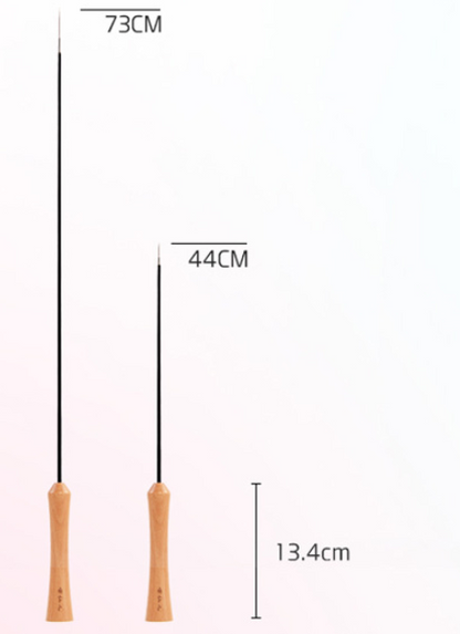 Baguette d'agitation en bois pour chats - Jouet rétractable pour chats