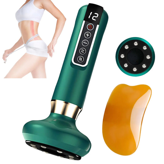 shuredross Handheld Cellulite MassagerCellulite Massager with 12 Suction Modes Rechargeable & Cordless varially Anti Cellulite Massager Massage Abdominal Belly Thighs Butt Neck at Home（Green